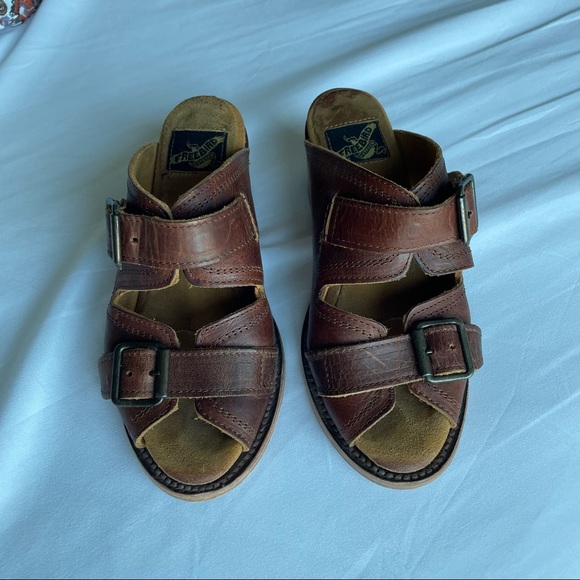 Freebird by Steven 'Caprice' brown leather mule sandals Size 6 - Picture 6 of 10